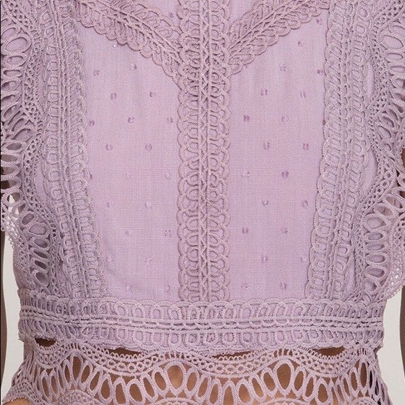 GORGEOUS DETAILED VIOLET CROP TOP - Picture 14 of 14